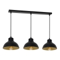 Chandelier on a string SVEN 3xE27/15W/230V black/gold