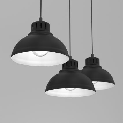 Chandelier on a string SVEN 3xE27/15W/230V black