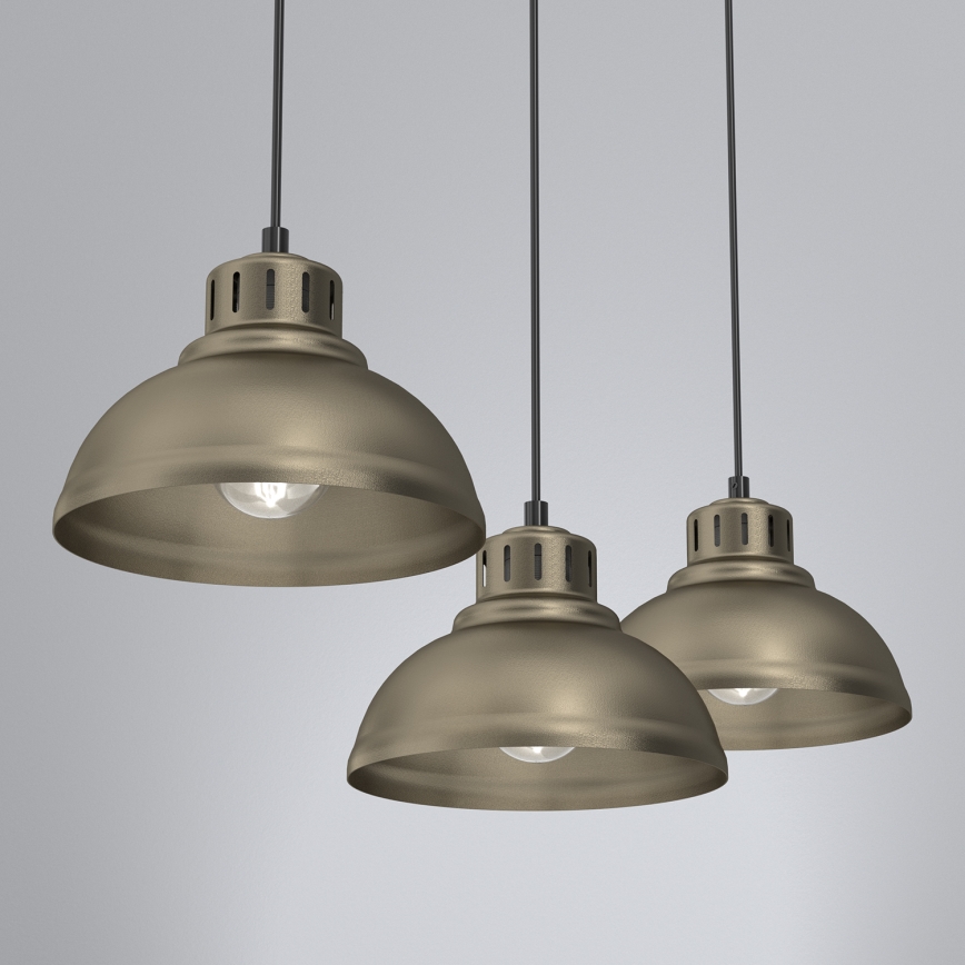 Chandelier on a string SVEN 3xE27/15W/230V brass