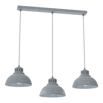 Chandelier on a string SVEN 3xE27/15W/230V grey
