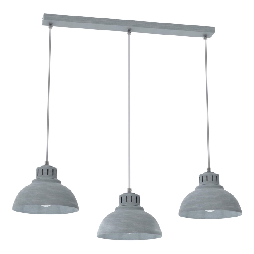 Chandelier on a string SVEN 3xE27/15W/230V grey