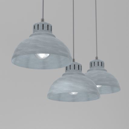 Chandelier on a string SVEN 3xE27/15W/230V grey