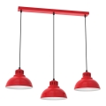 Chandelier on a string SVEN 3xE27/15W/230V red