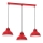 Chandelier on a string SVEN 3xE27/15W/230V red