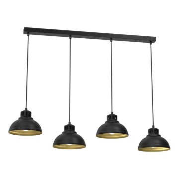 Chandelier on a string SVEN 4xE27/15W/230V black/gold