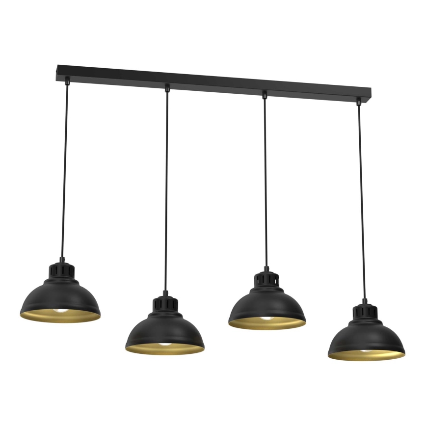Chandelier on a string SVEN 4xE27/15W/230V black/gold