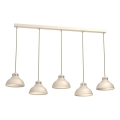 Chandelier on a string SVEN 5xE27/15W/230V beige