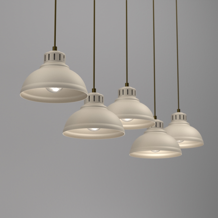 Chandelier on a string SVEN 5xE27/15W/230V beige