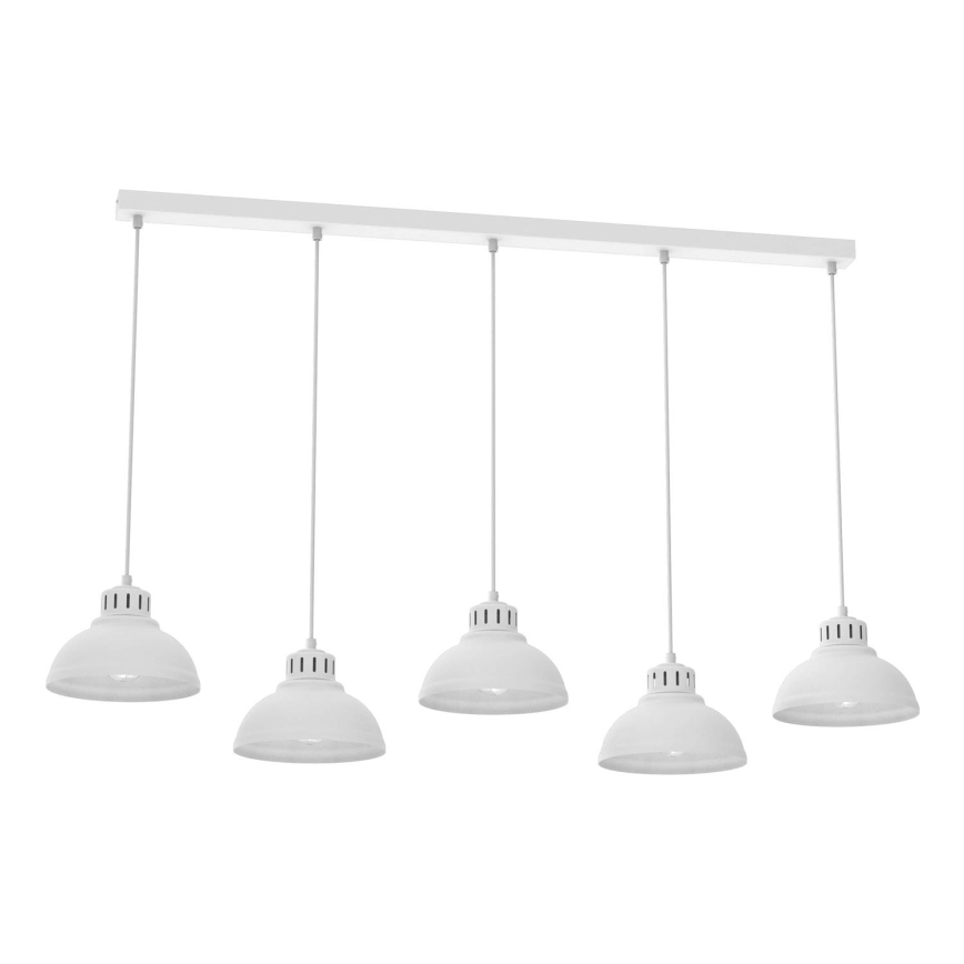 Chandelier on a string SVEN 5xE27/15W/230V white