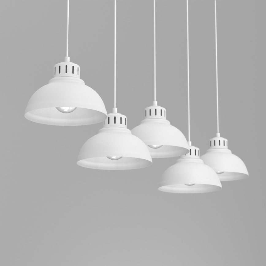 Chandelier on a string SVEN 5xE27/15W/230V white