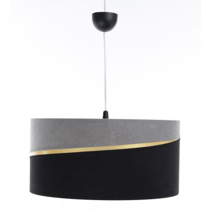 Chandelier on a string SWING 1xE27/60W/230V black/grey/gold