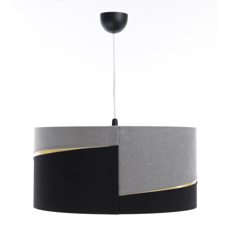 Chandelier on a string SWING 1xE27/60W/230V black/grey/gold