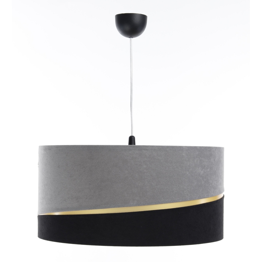 Chandelier on a string SWING 1xE27/60W/230V black/grey/gold