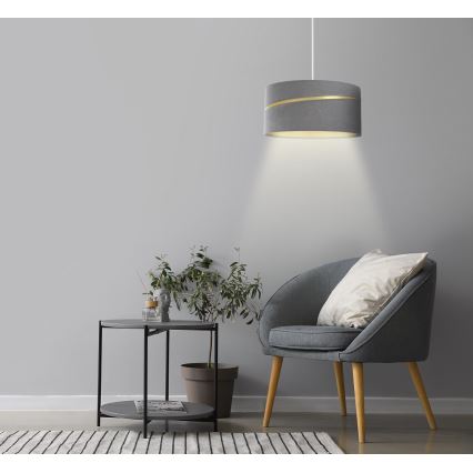 Chandelier on a string SWING 1xE27/60W/230V grey/gold