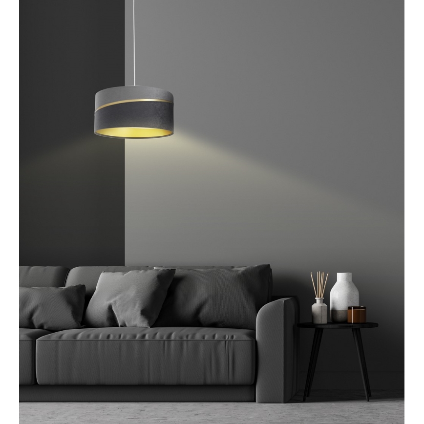 Chandelier on a string SWING 1xE27/60W/230V grey/gold