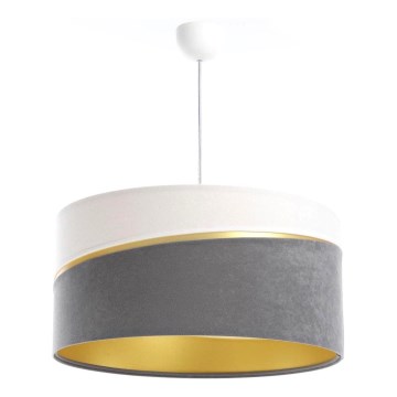 Chandelier on a string SWING 1xE27/60W/230V grey/white/gold