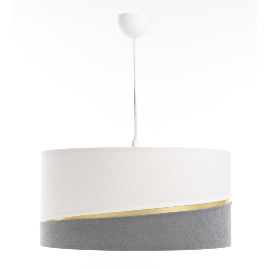 Chandelier on a string SWING 1xE27/60W/230V grey/white/gold