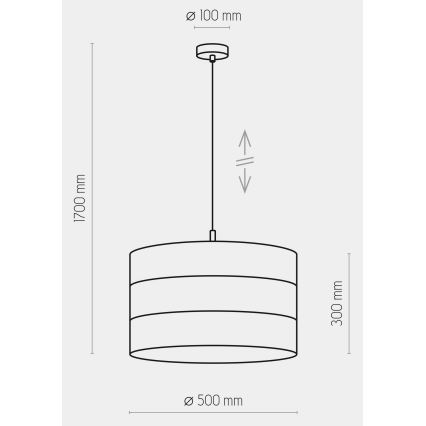 Chandelier on a string TAGO 1xE27/25W/230V black/gold
