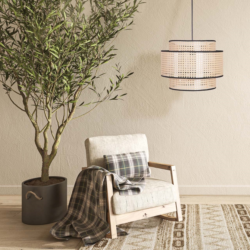 Chandelier on a string TAKARA 1xE27/20W/230V d. 40 cm beige