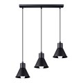Chandelier on a string TALEJA 3xE27/60W/230V black