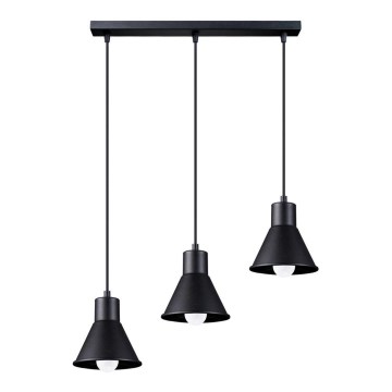 Chandelier on a string TALEJA 3xE27/60W/230V black