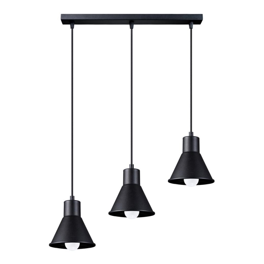 Chandelier on a string TALEJA 3xE27/60W/230V black