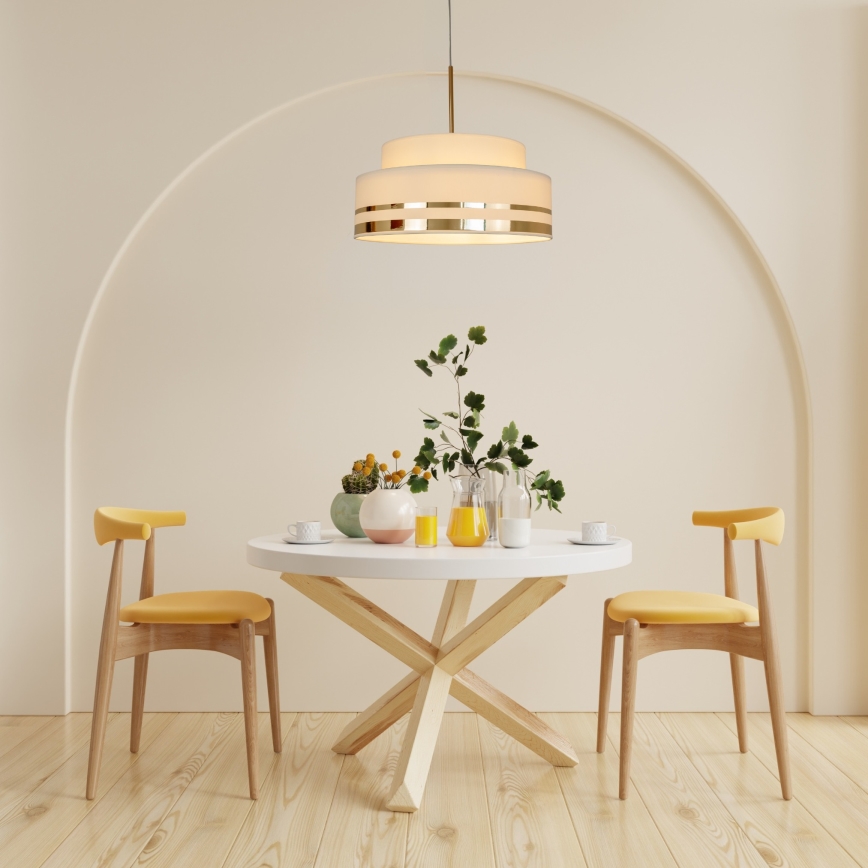 Chandelier on a string TAMI 1xE27/60W/230V beige/gold