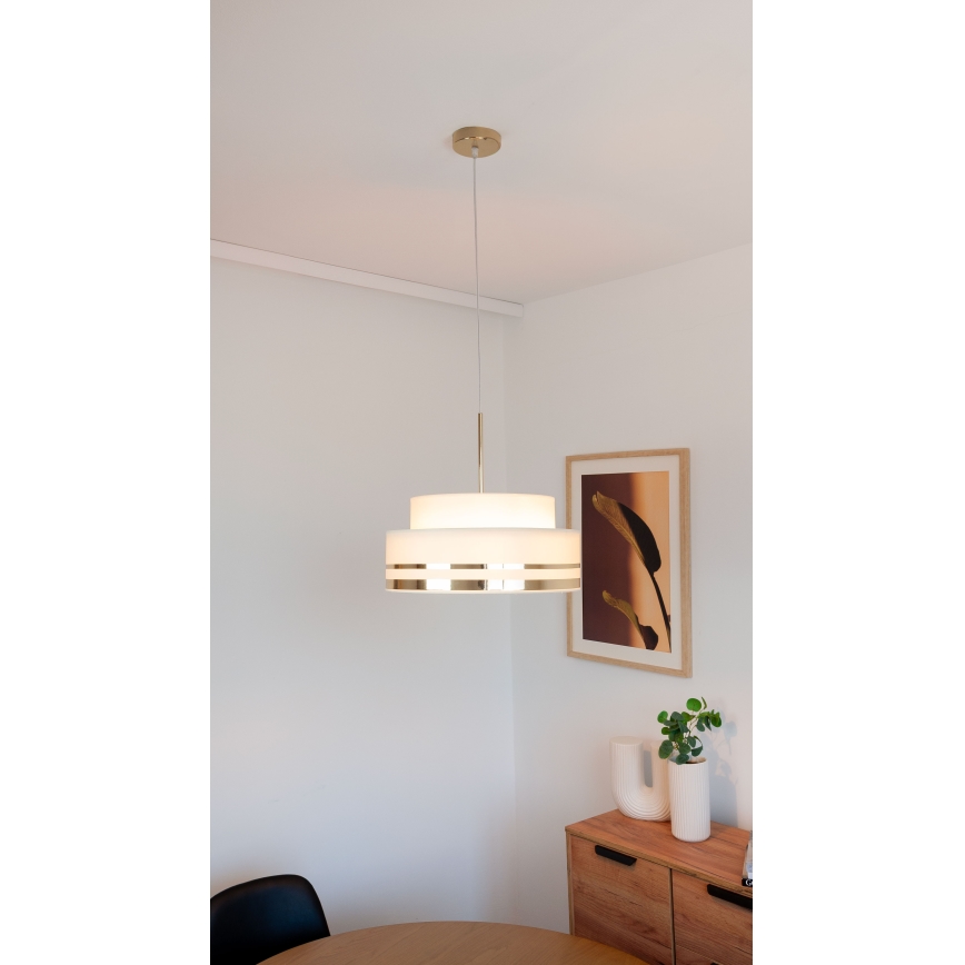 Chandelier on a string TAMI 1xE27/60W/230V beige/gold