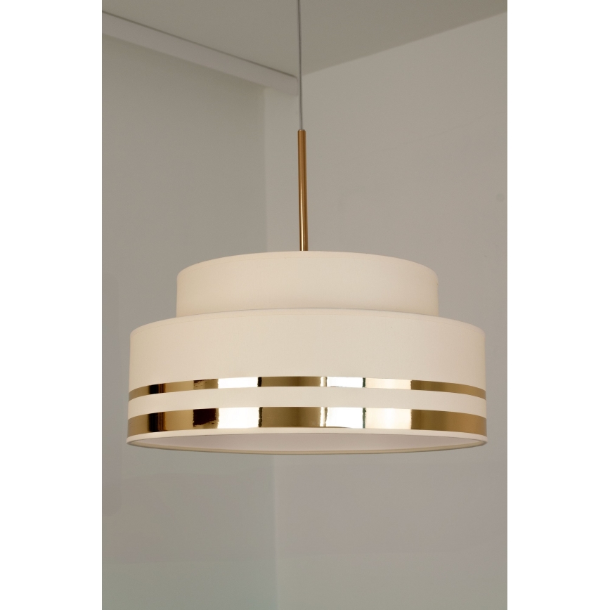 Chandelier on a string TAMI 1xE27/60W/230V beige/gold