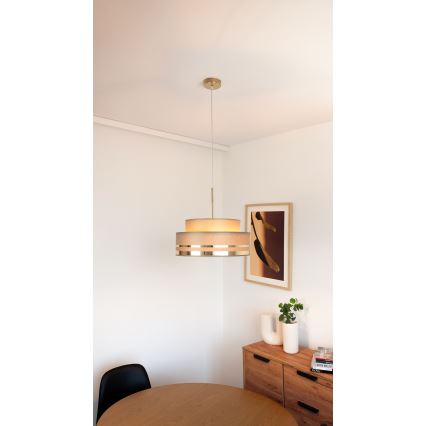 Chandelier on a string TAMI 1xE27/60W/230V brown/gold