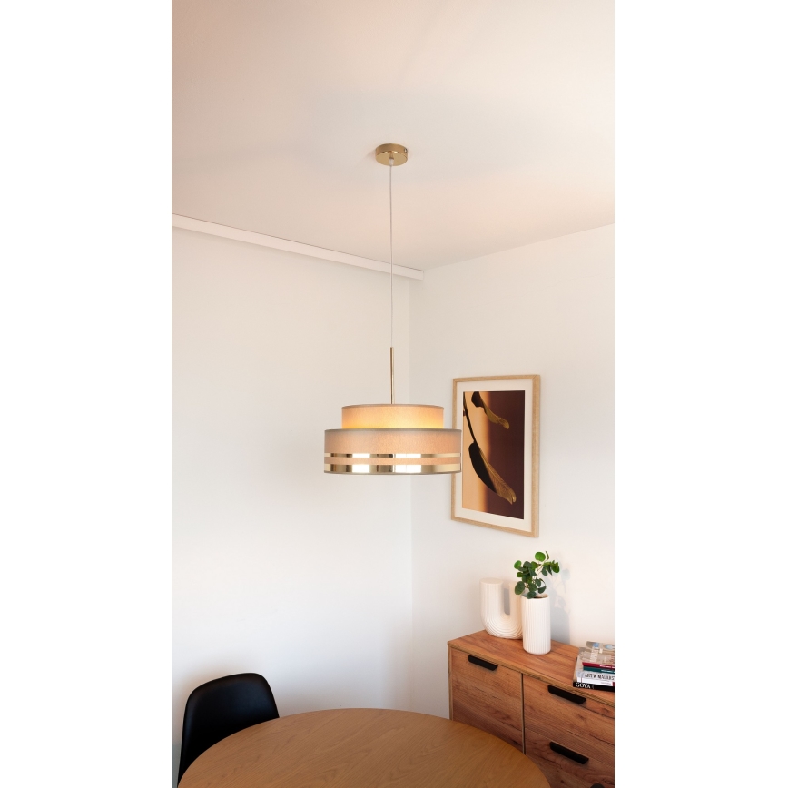 Chandelier on a string TAMI 1xE27/60W/230V brown/gold
