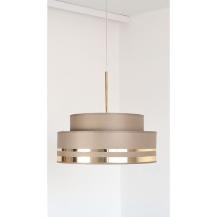 Chandelier on a string TAMI 1xE27/60W/230V brown/gold