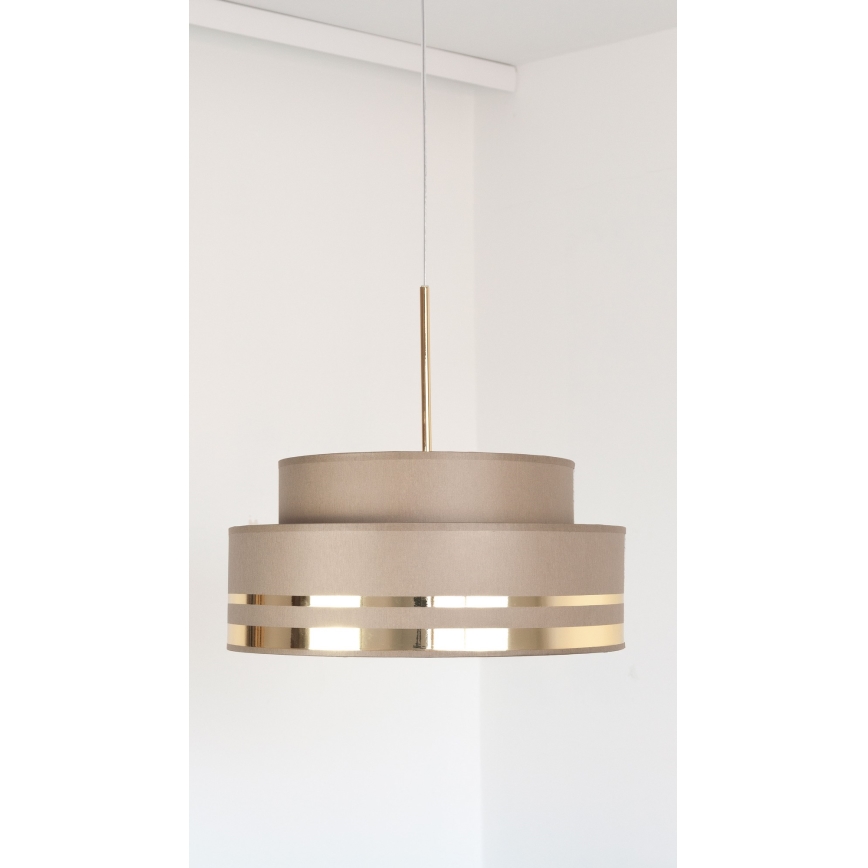Chandelier on a string TAMI 1xE27/60W/230V brown/gold
