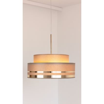 Chandelier on a string TAMI 1xE27/60W/230V brown/gold