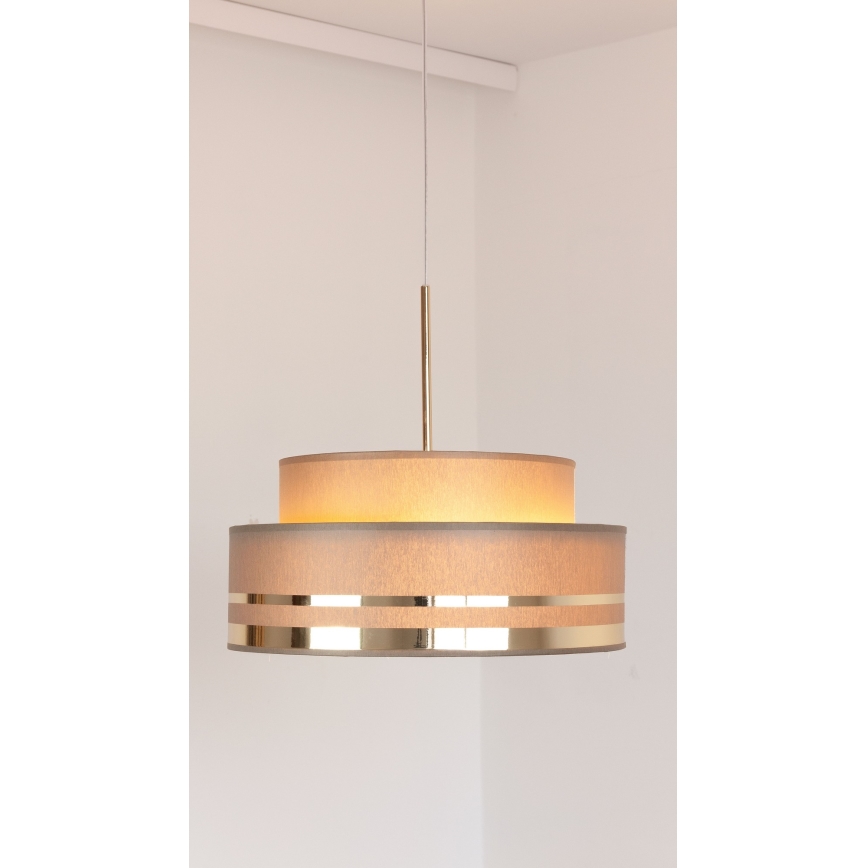 Chandelier on a string TAMI 1xE27/60W/230V brown/gold