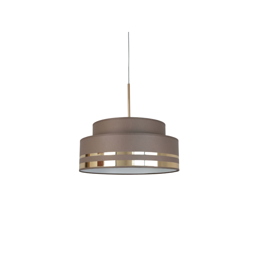 Chandelier on a string TAMI 1xE27/60W/230V brown/gold