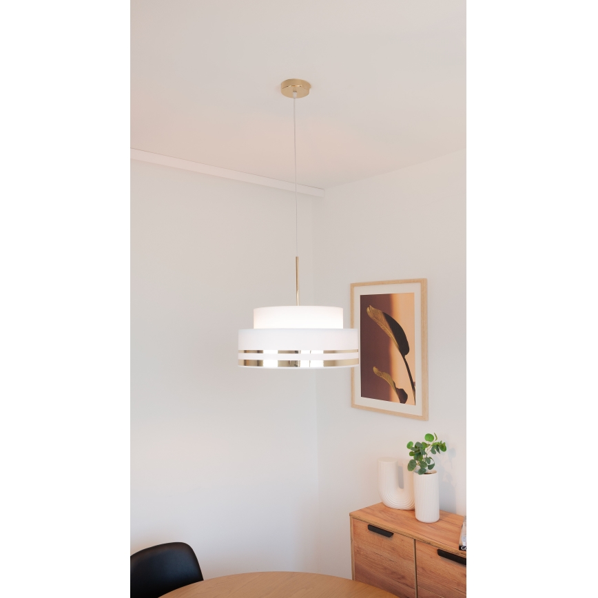 Chandelier on a string TAMI 1xE27/60W/230V creamy/gold