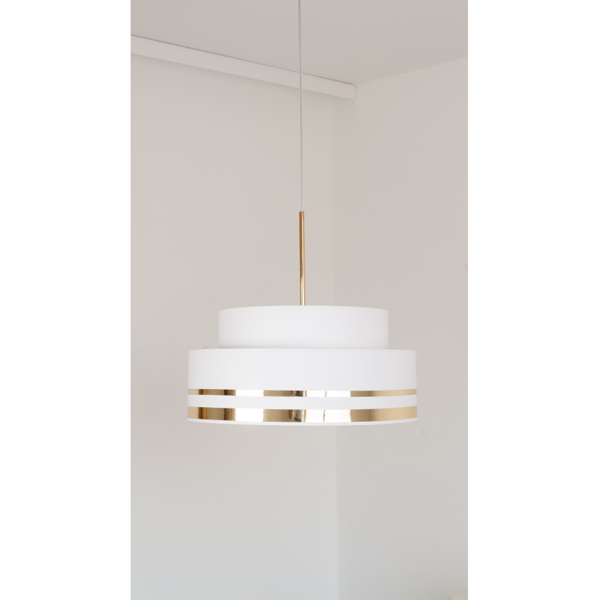 Chandelier on a string TAMI 1xE27/60W/230V creamy/gold