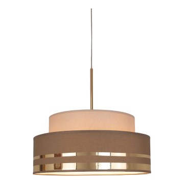 Chandelier on a string TAMI 1xE27/60W/230V d. 40 cm beige/brown/gold