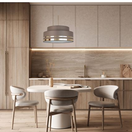 Chandelier on a string TAMI 1xE27/60W/230V d. 40 cm brown/gold