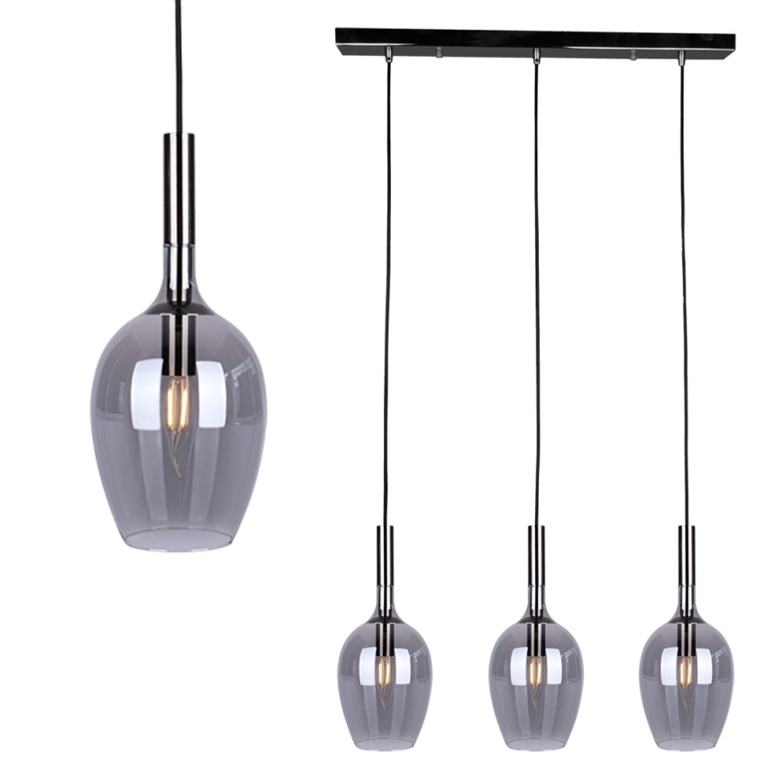 Chandelier on a string TANGO 3xE14/40W/230V black