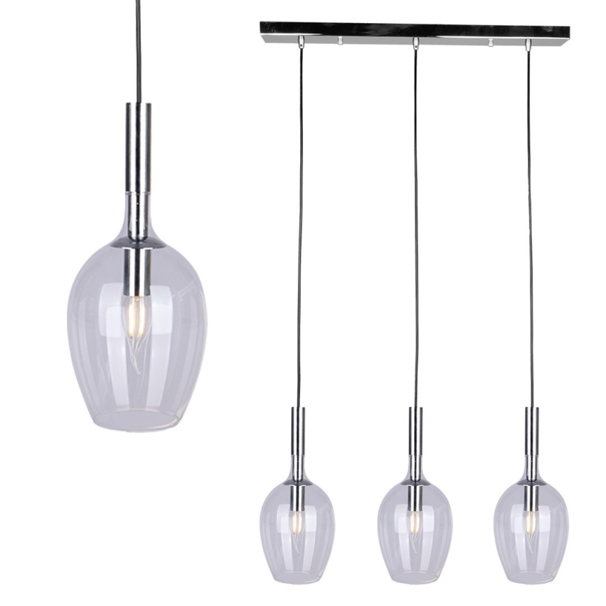Chandelier on a string TANGO 3xE14/40W/230V clear