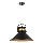 Chandelier on a string TAO 1xE27/60W/230V d. 37 cm black