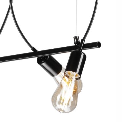 Chandelier on a string TARO 3xE27/60W/230V black