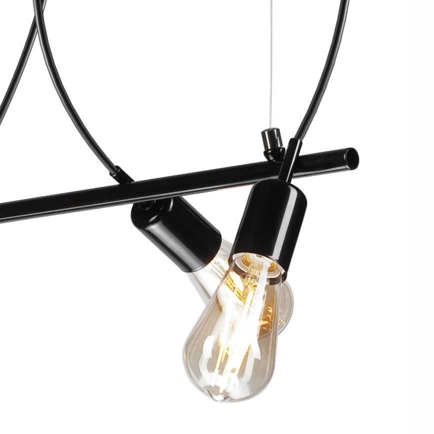 Chandelier on a string TARO 3xE27/60W/230V black