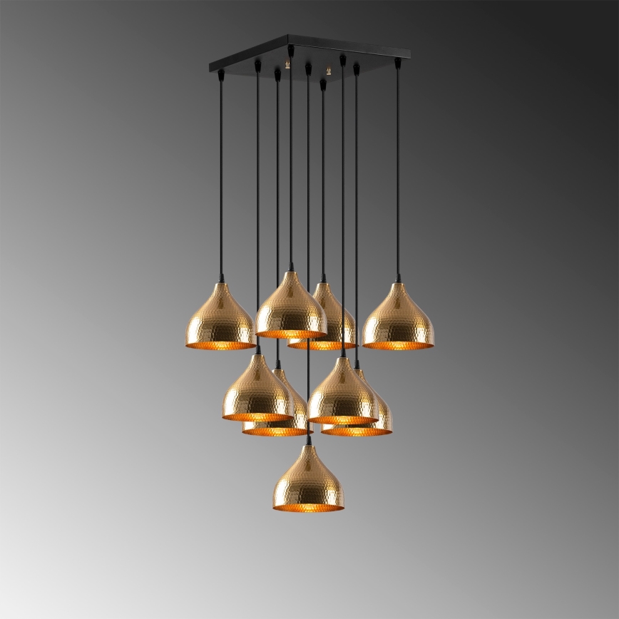 Chandelier on a string TATTOO 9xE27/40W/230V