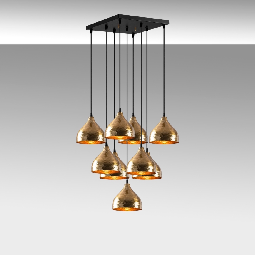 Chandelier on a string TATTOO 9xE27/40W/230V
