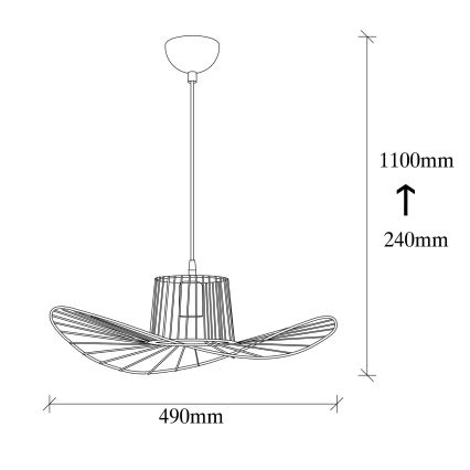 Chandelier on a string TEL 1xE27/40W/230V
