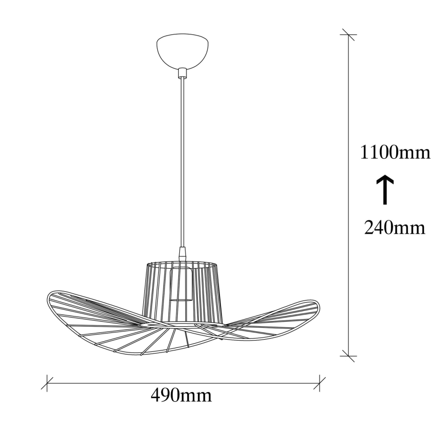 Chandelier on a string TEL 1xE27/40W/230V