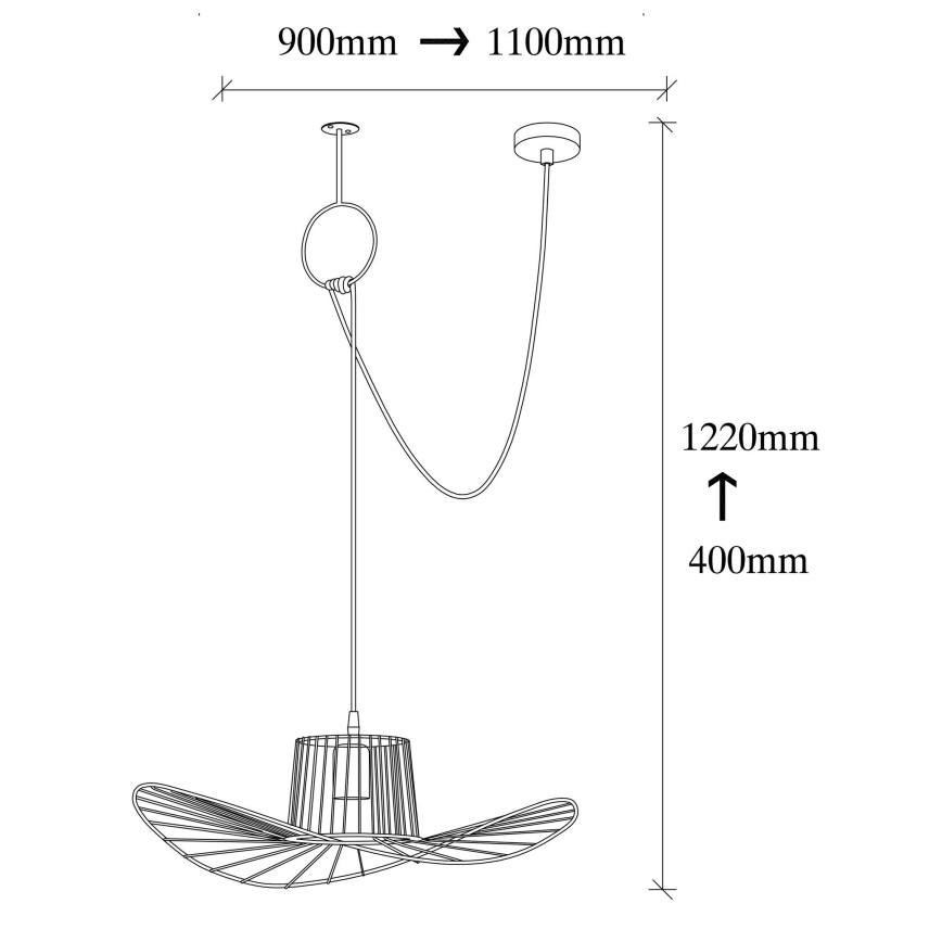 Chandelier on a string TEL 1xE27/40W/230V